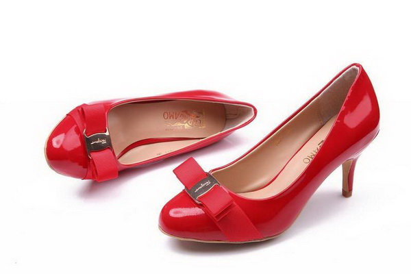 Ferragamo Shallow mouth kitten heel Shoes Women--008